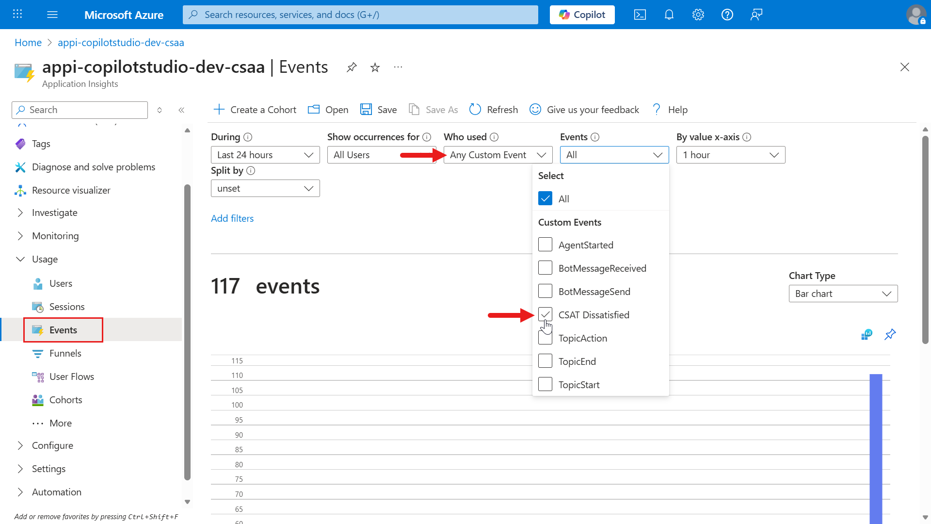 Application Insights Events