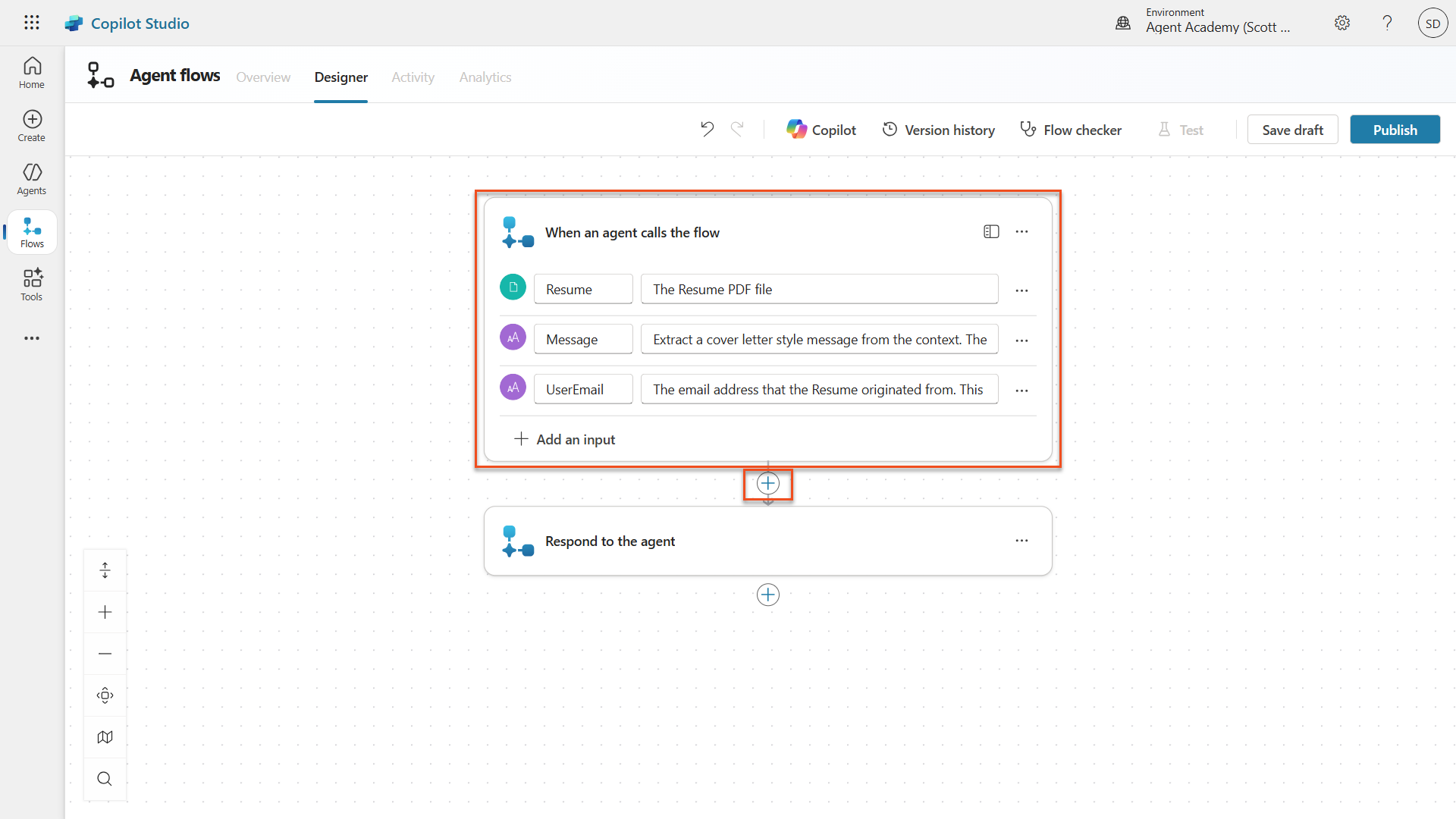 Configure input parameters