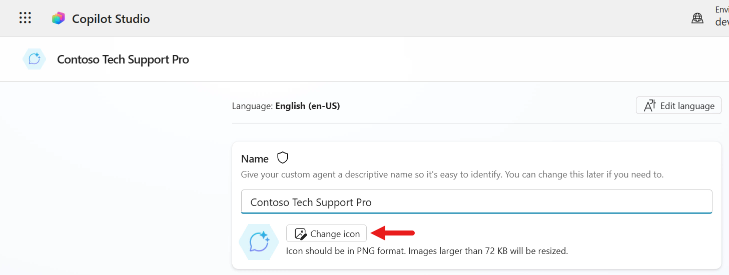 Enter name for agent