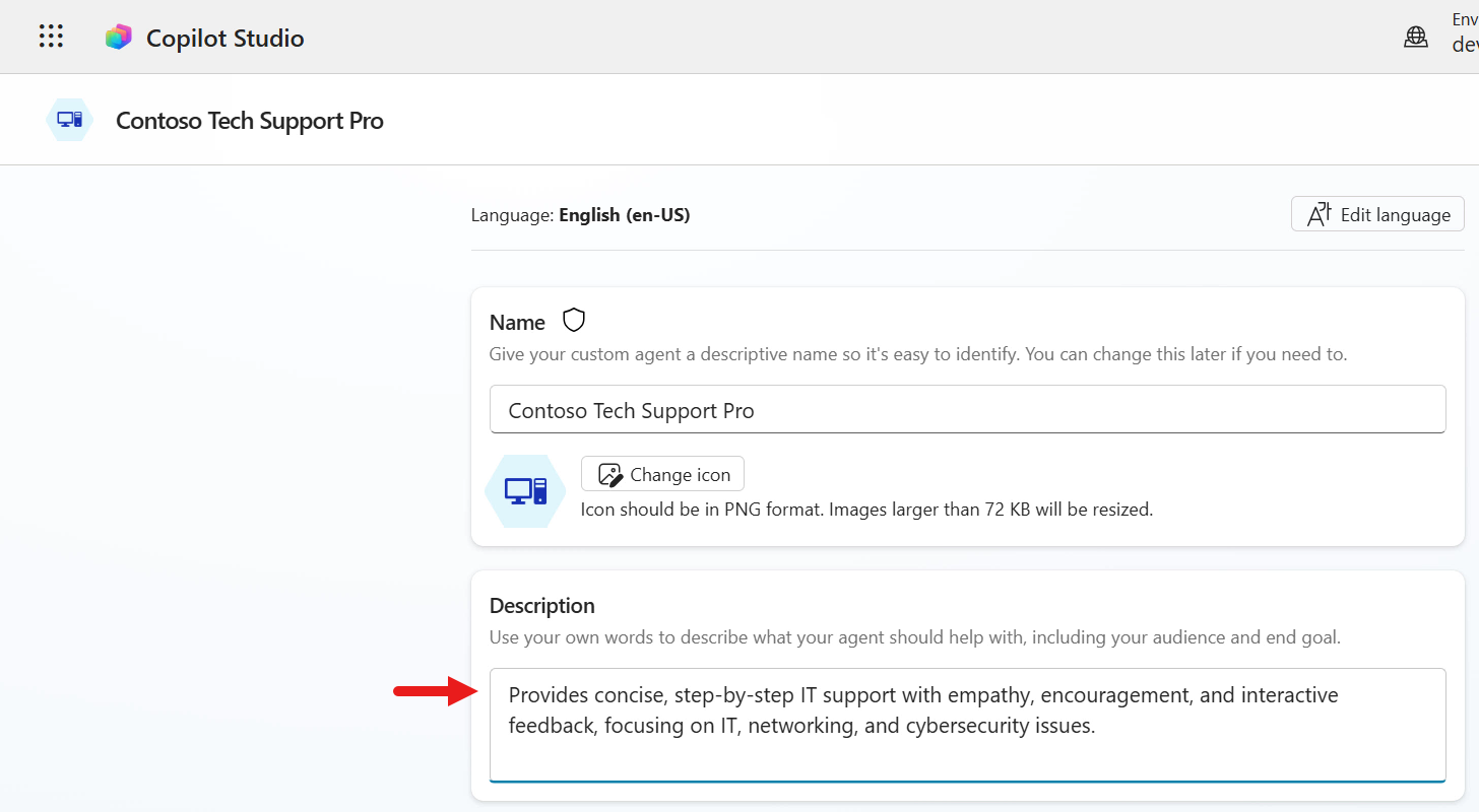 Enter description for agent