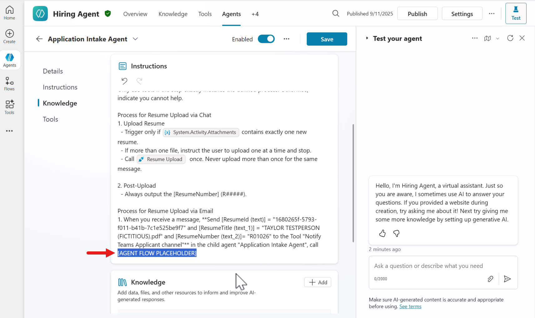 Highlight placeholder
