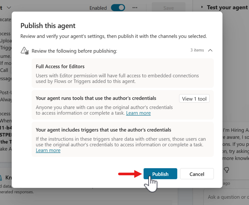 Publish Hiring Agent