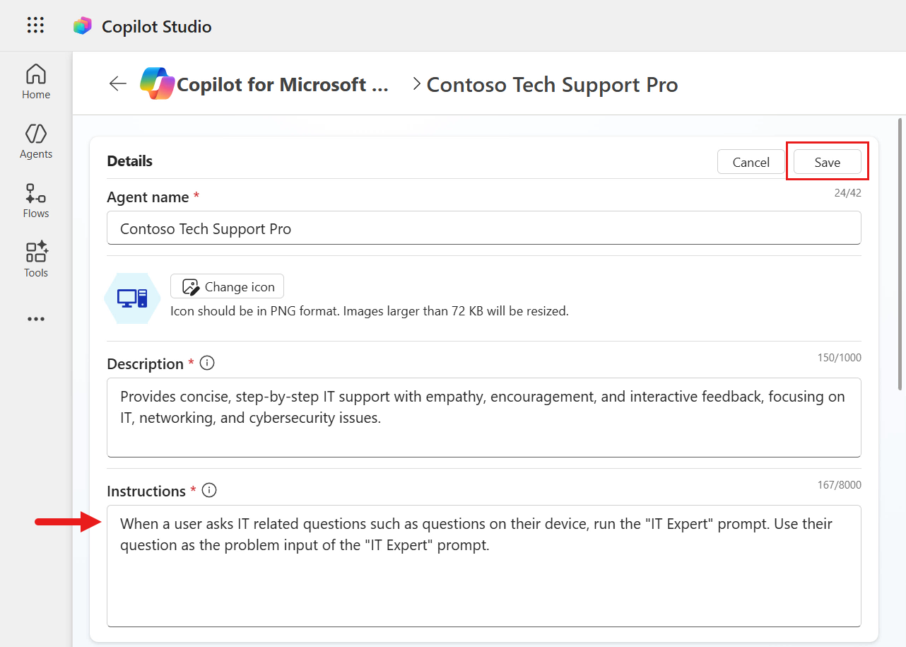 Update instructions to invoke prompt