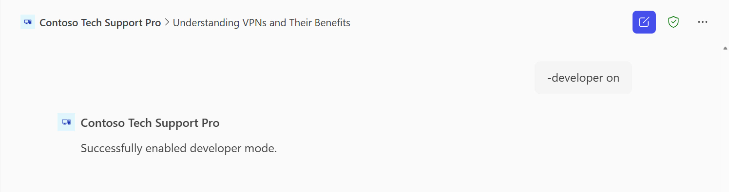 Developer mode enabled