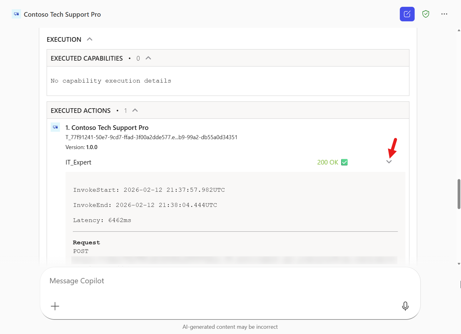 Agent debug info expanded
