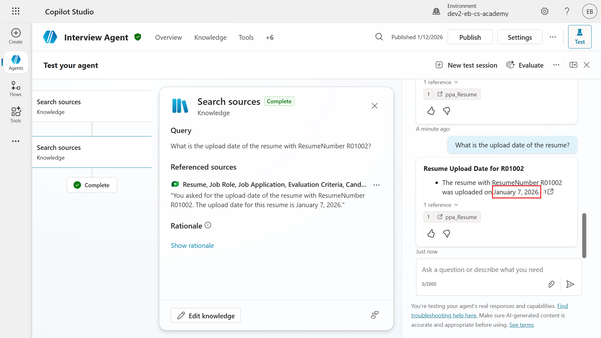 Question 2 response for GPT-4.1 model
