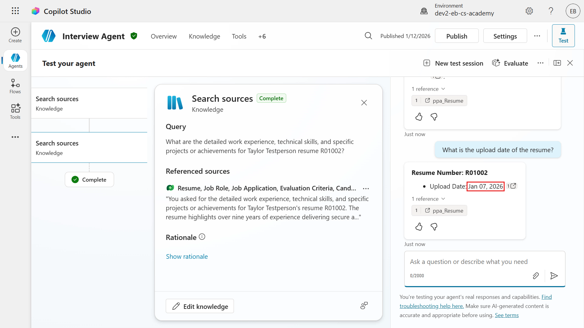 Question 2 response for Claude Sonnet 4.5 model