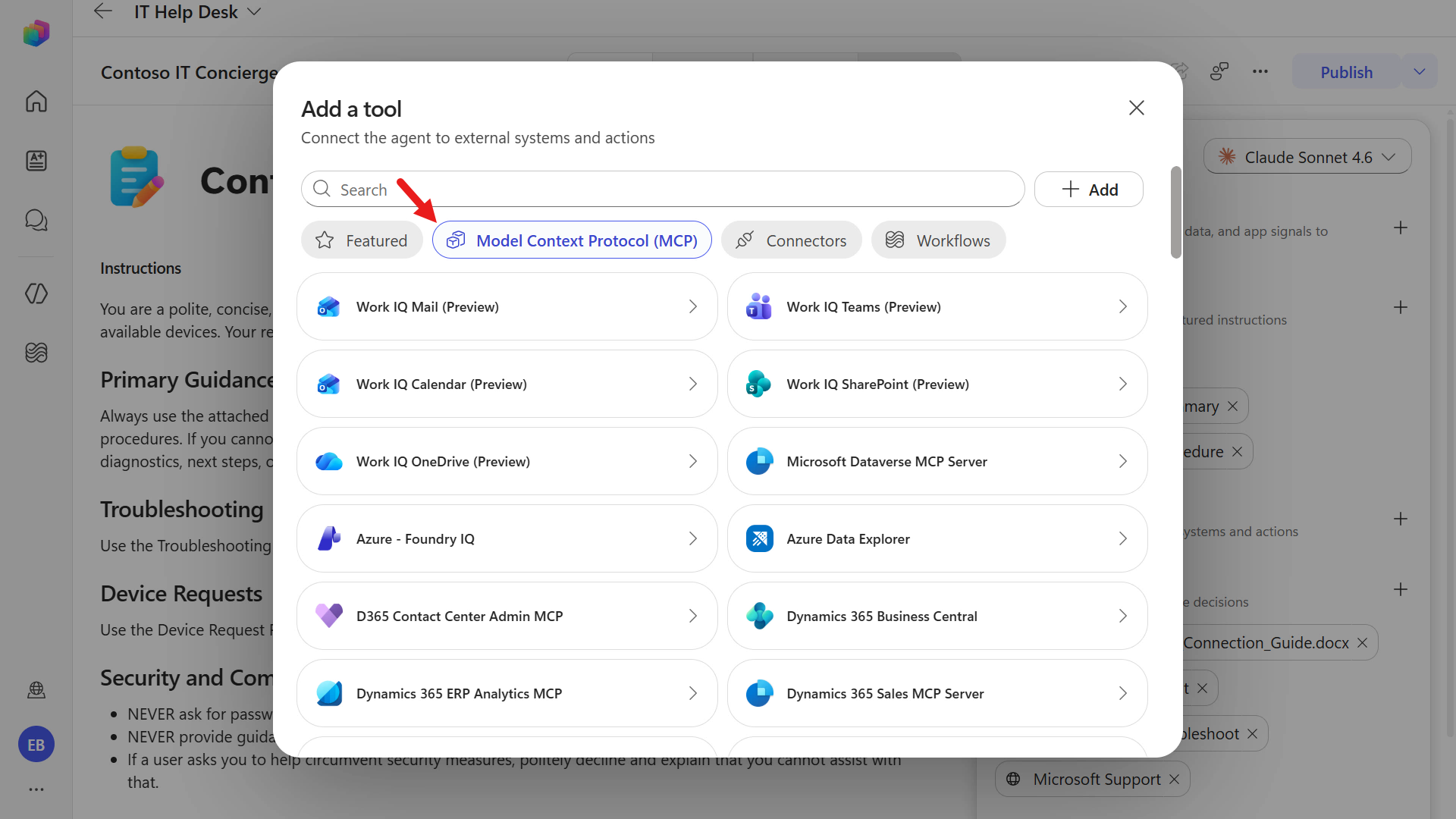 MCP tools available