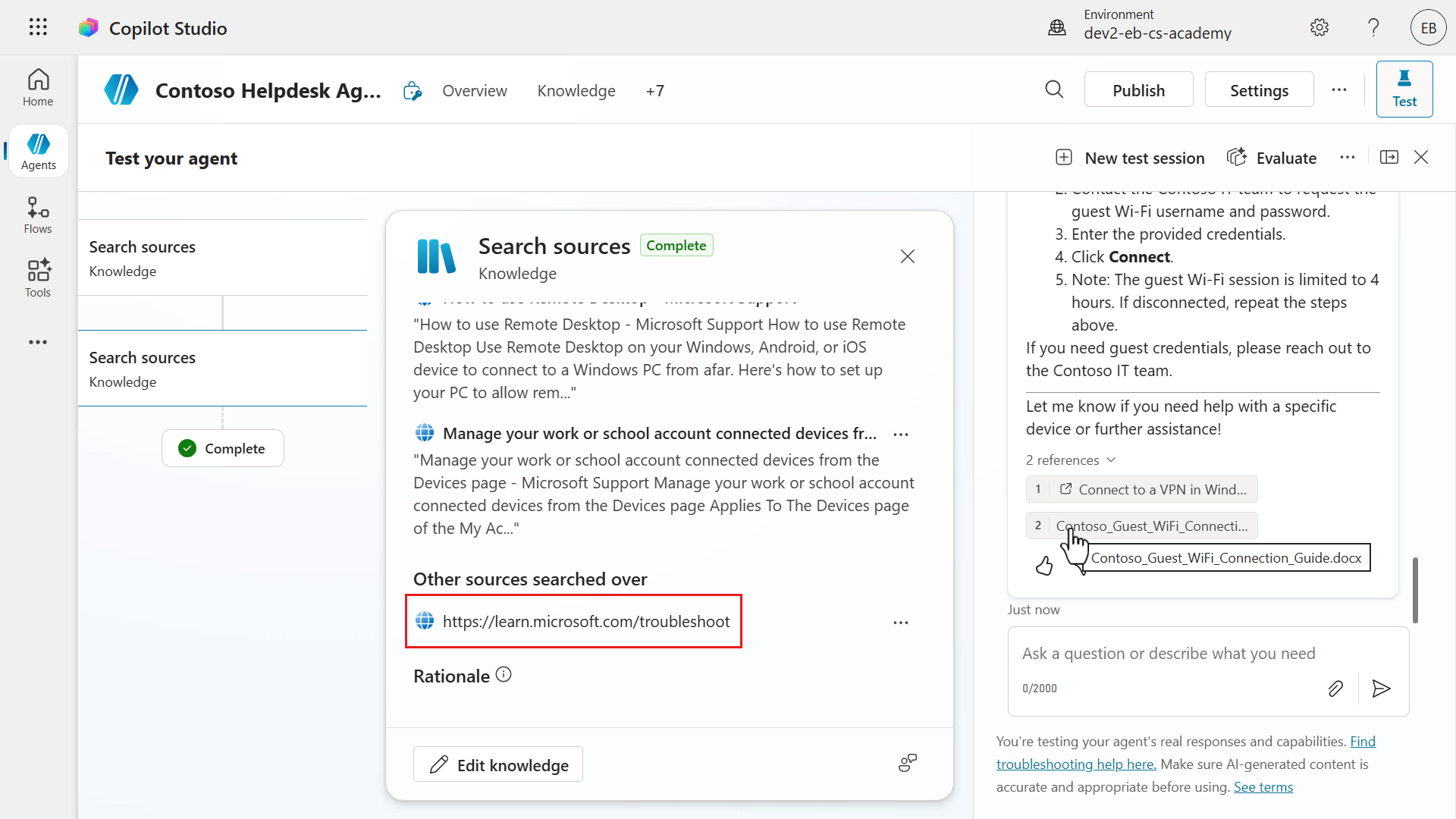 Activity modal of other sources searched over