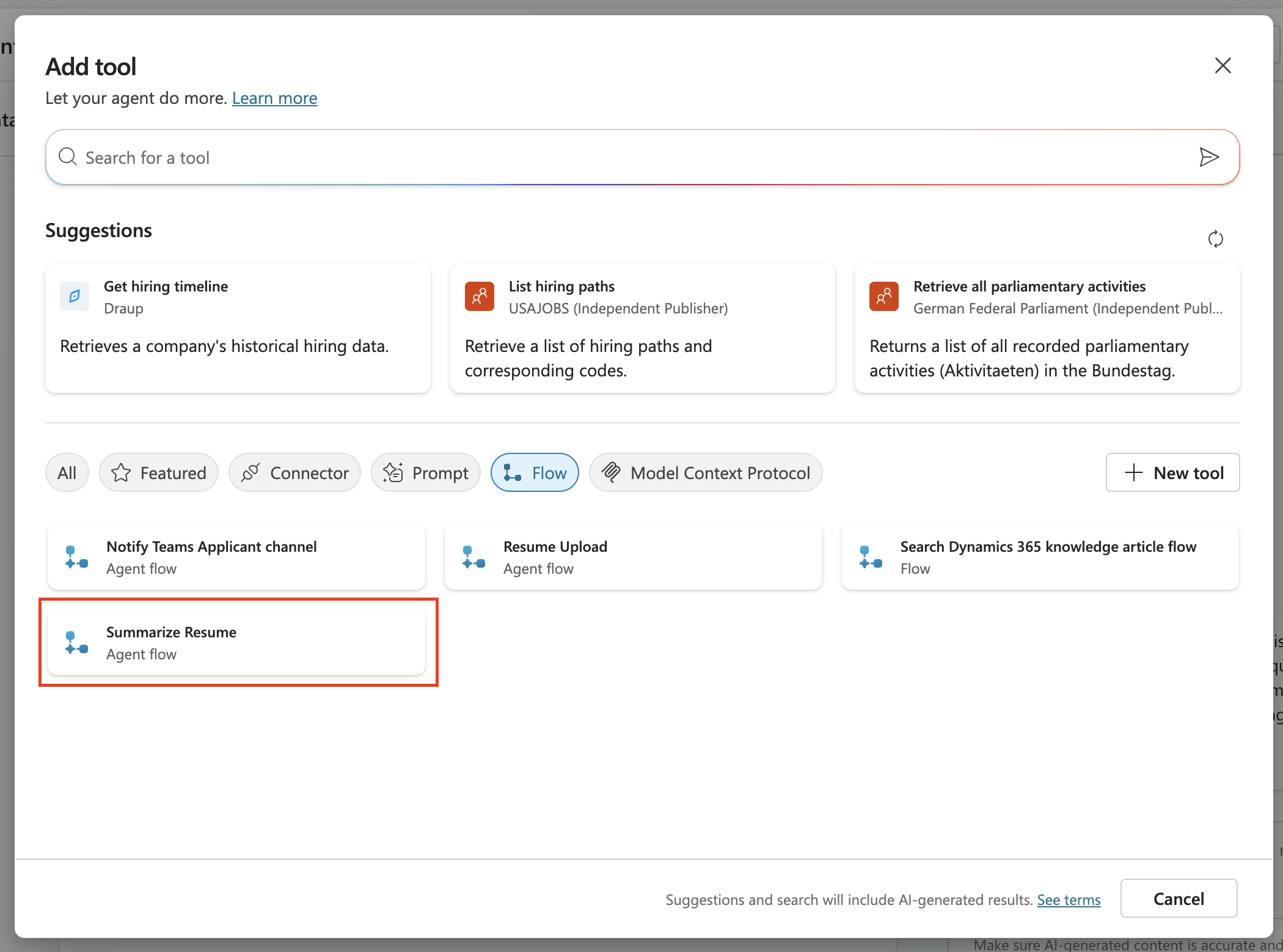 Summarize Resume Agent Flow
