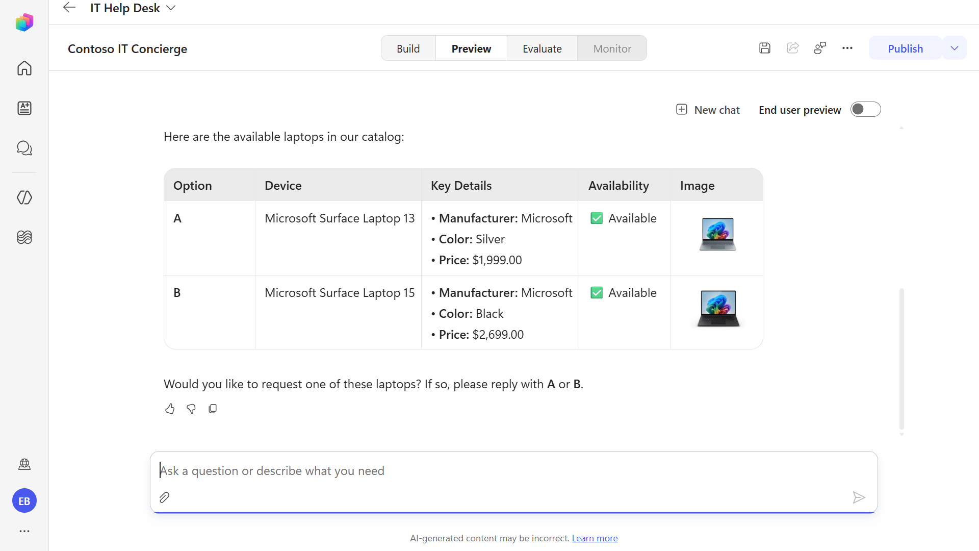 Devices from List