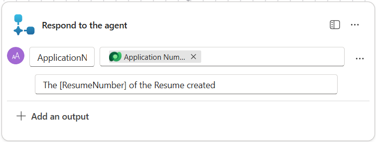 Respond to the agent