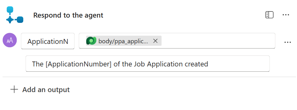 Respond to the agent