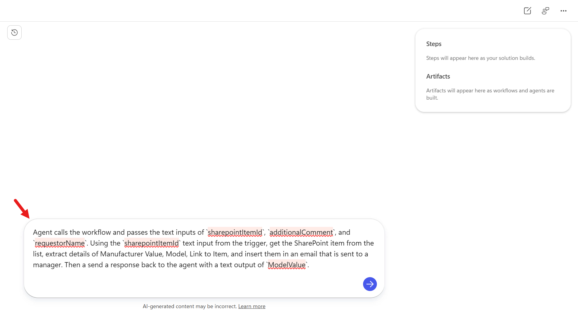 AI authoring experience