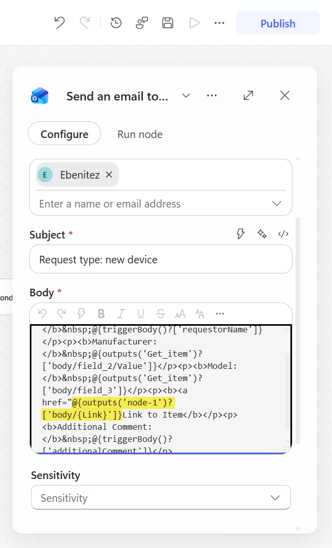 Paste dynamic content