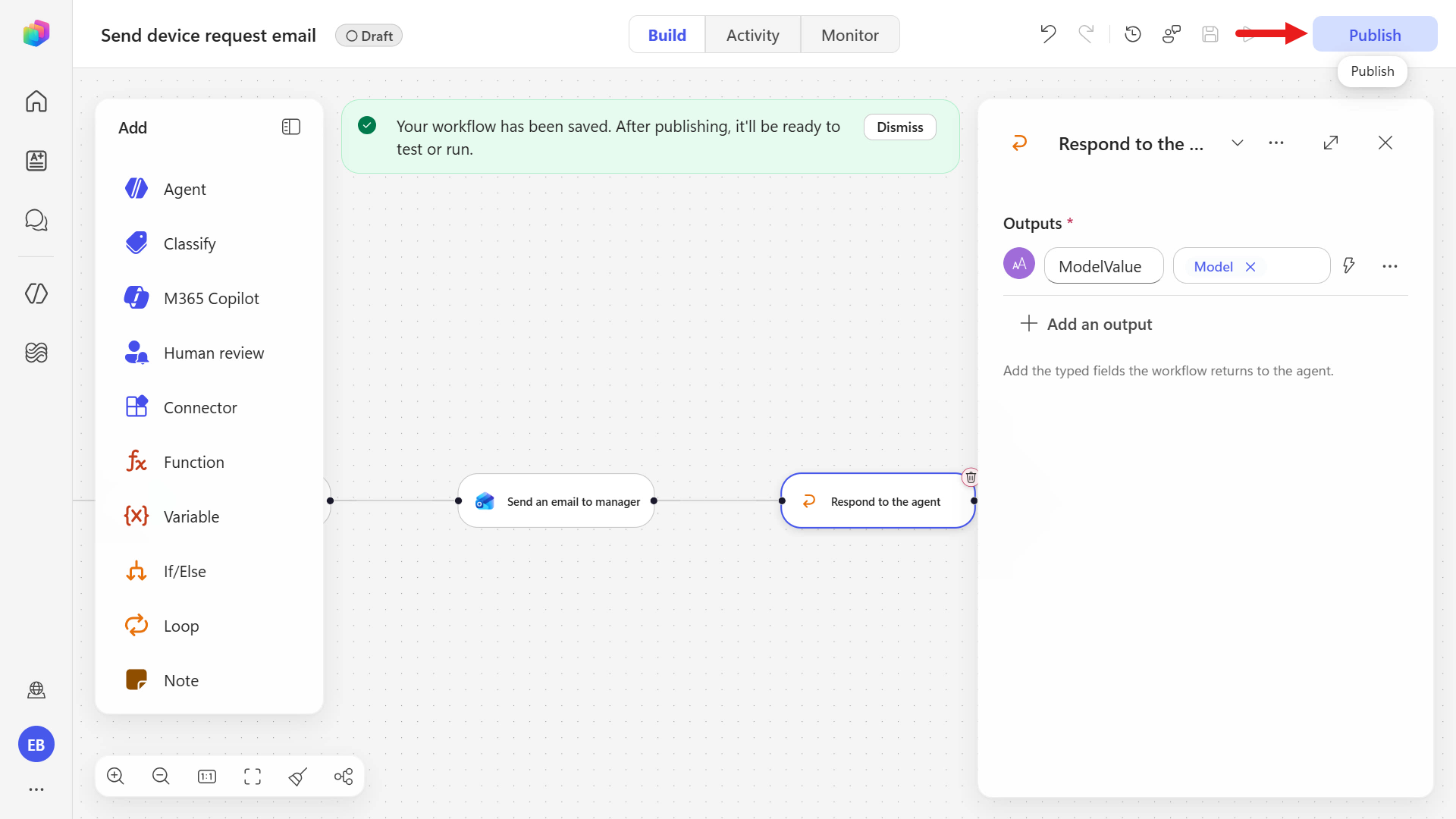Publish workflow