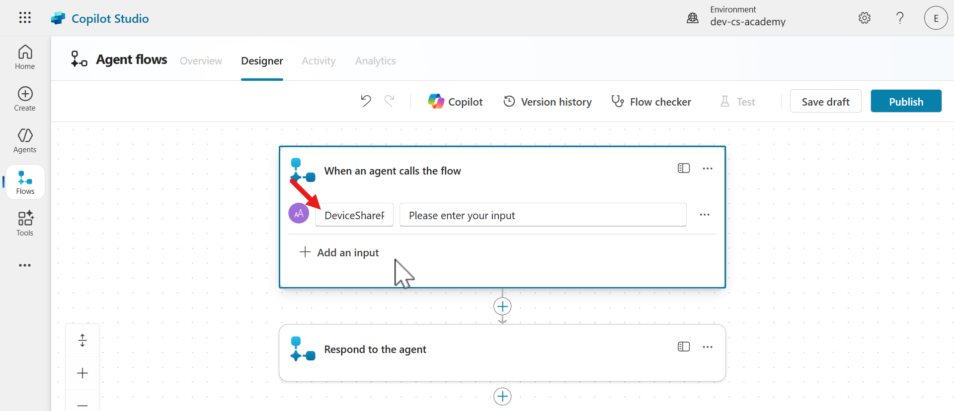 DeviceSharePointId input