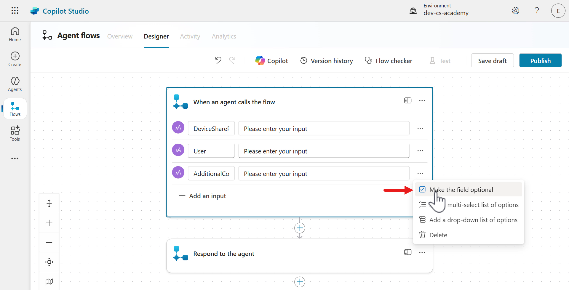 Make the field optional