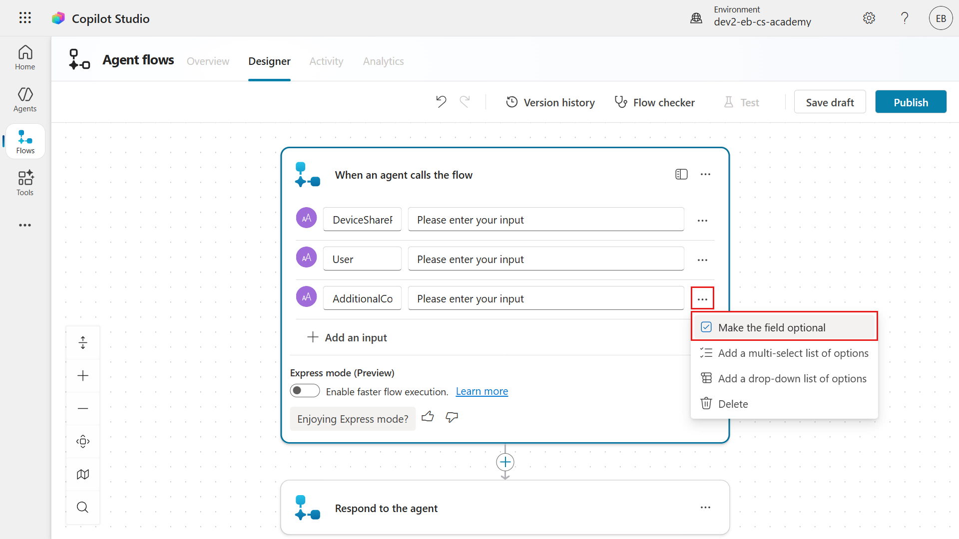 Make the field optional