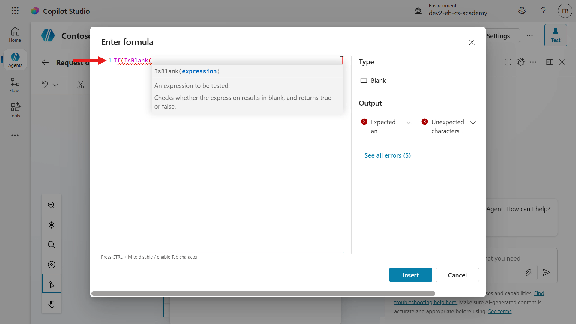 If and IsBlank functions