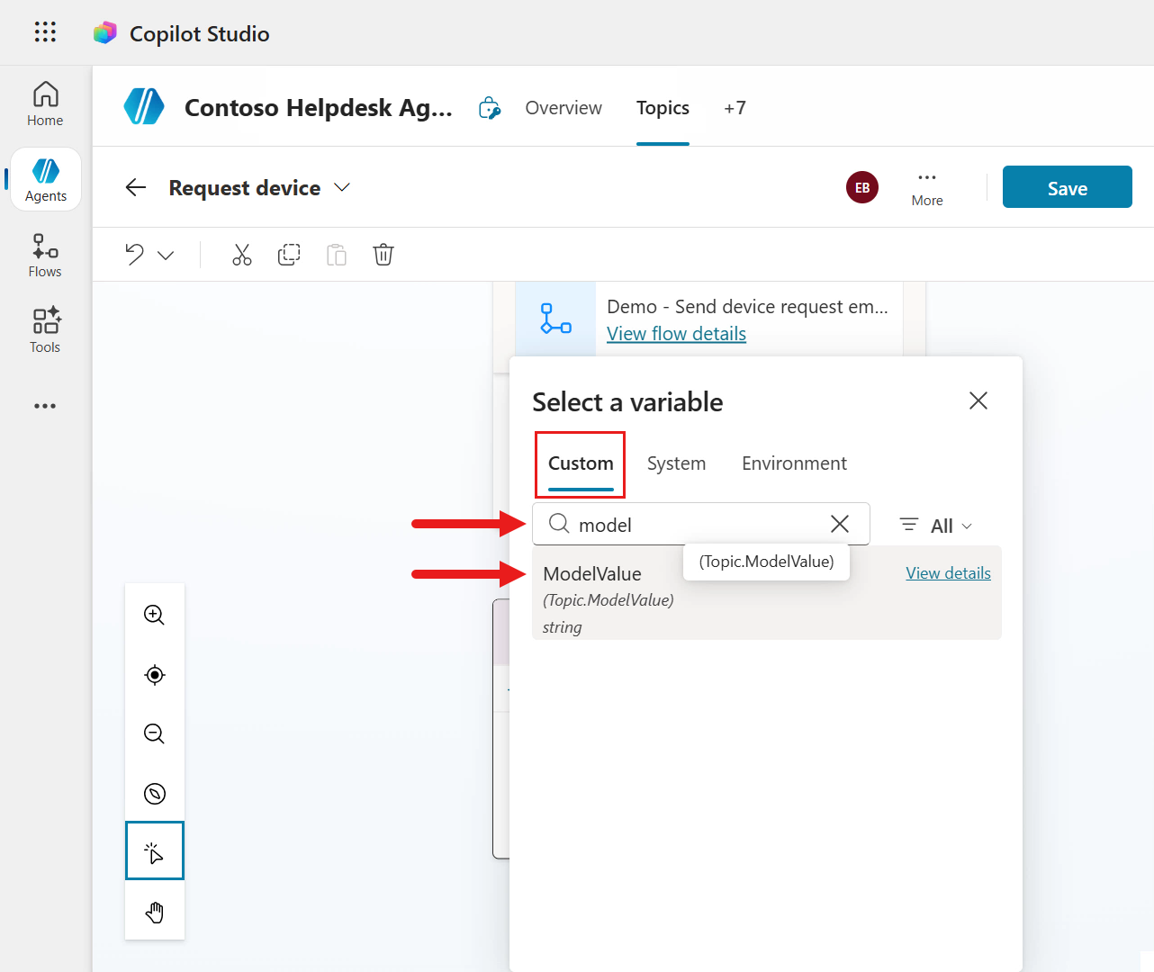 Select system variable
