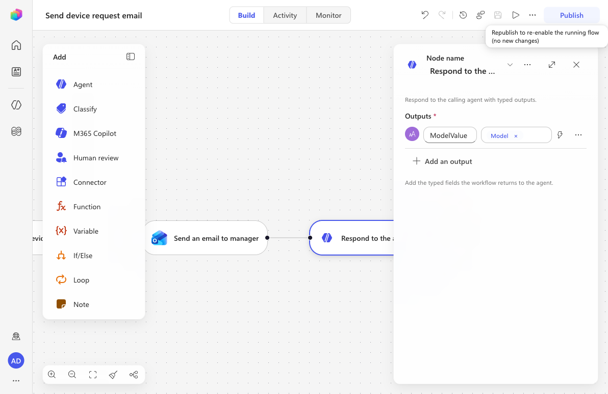 Workflow published successfully