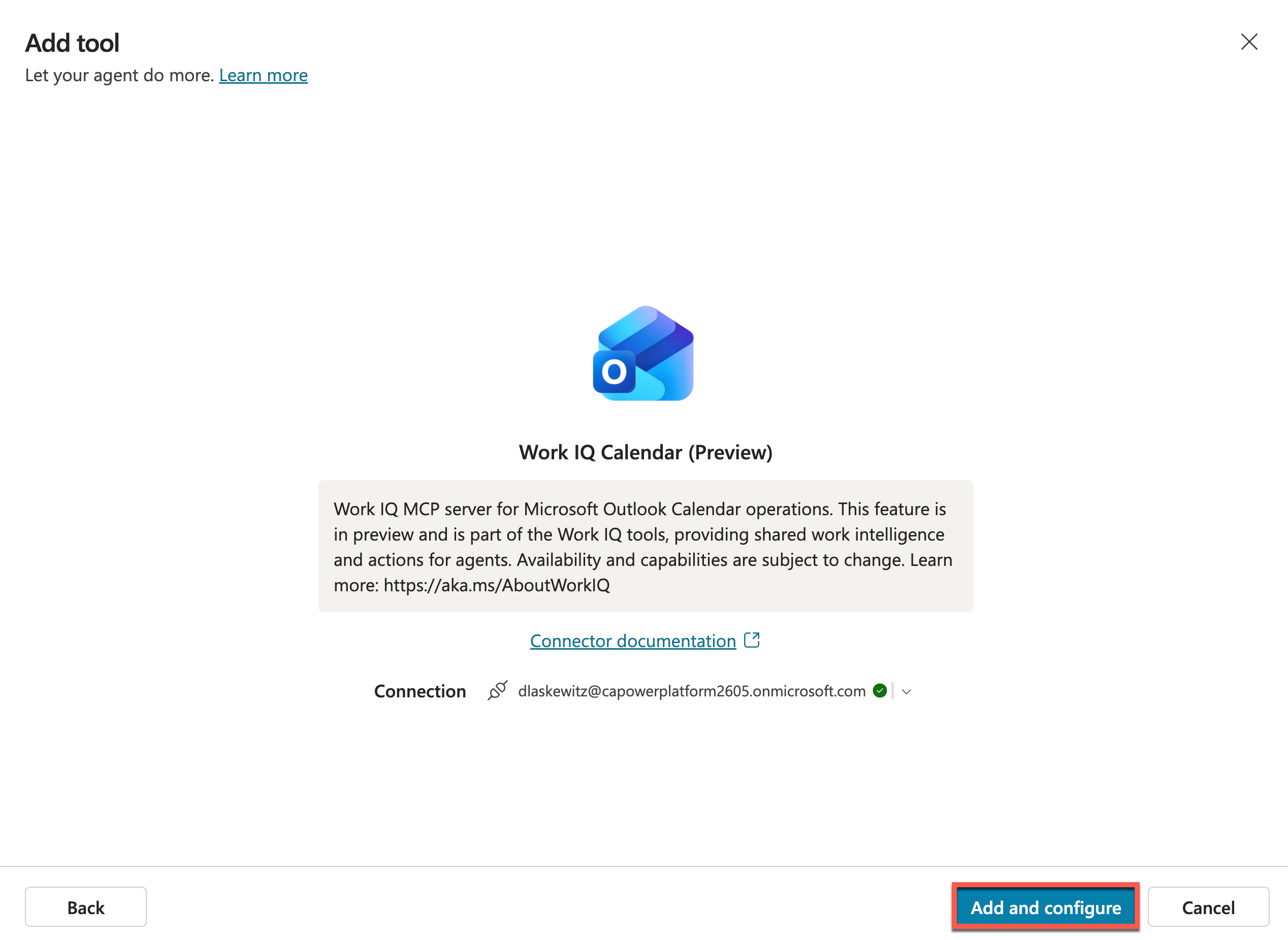 Select Add and configure