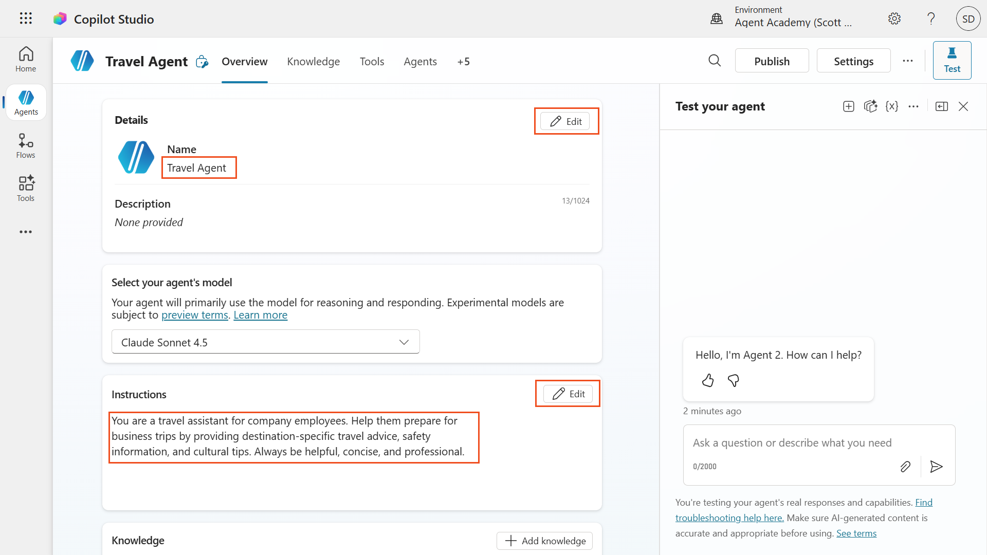 Update the name and instructions