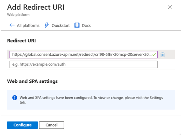 Configure