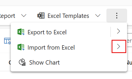Import from Excel