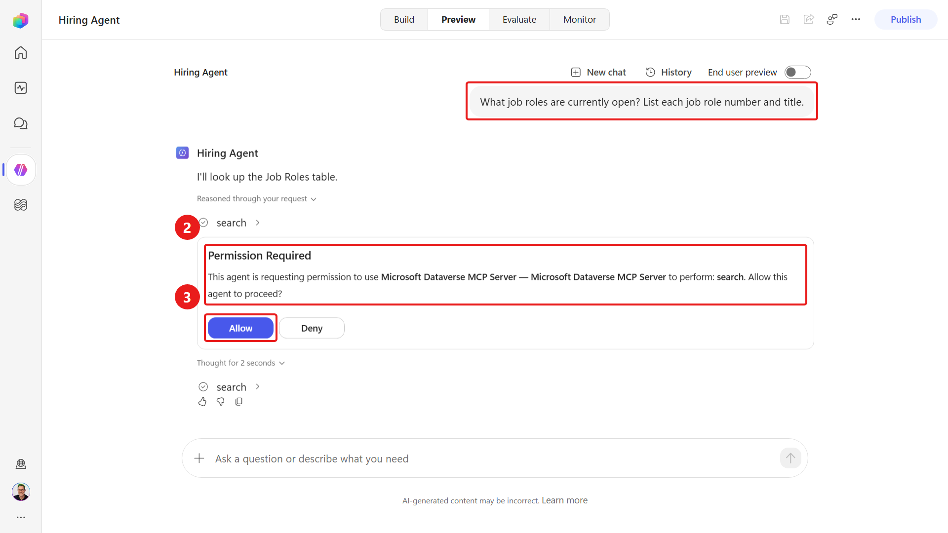 Agent invokes the MCP server