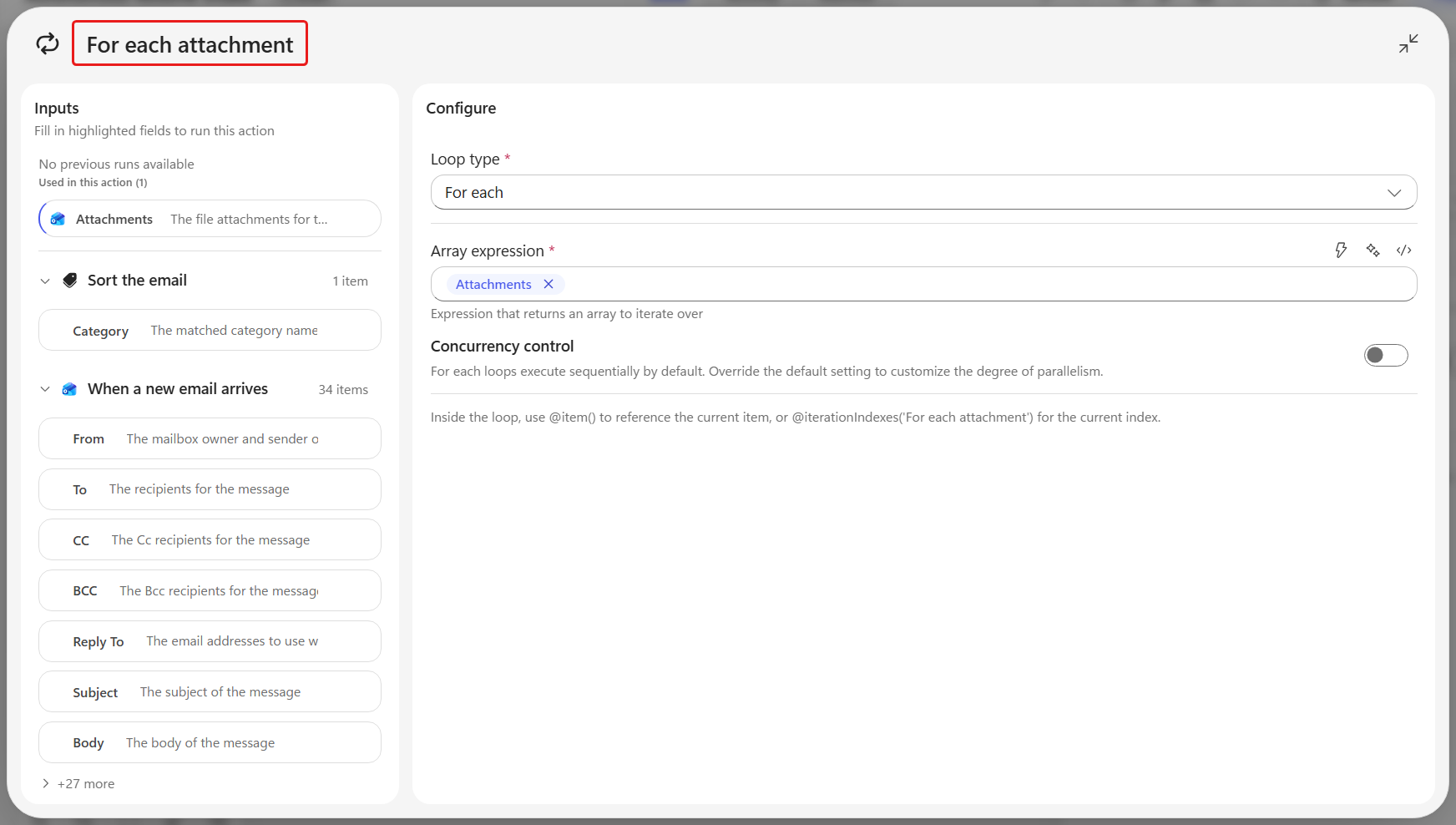Attachment loop renamed to For each attachment