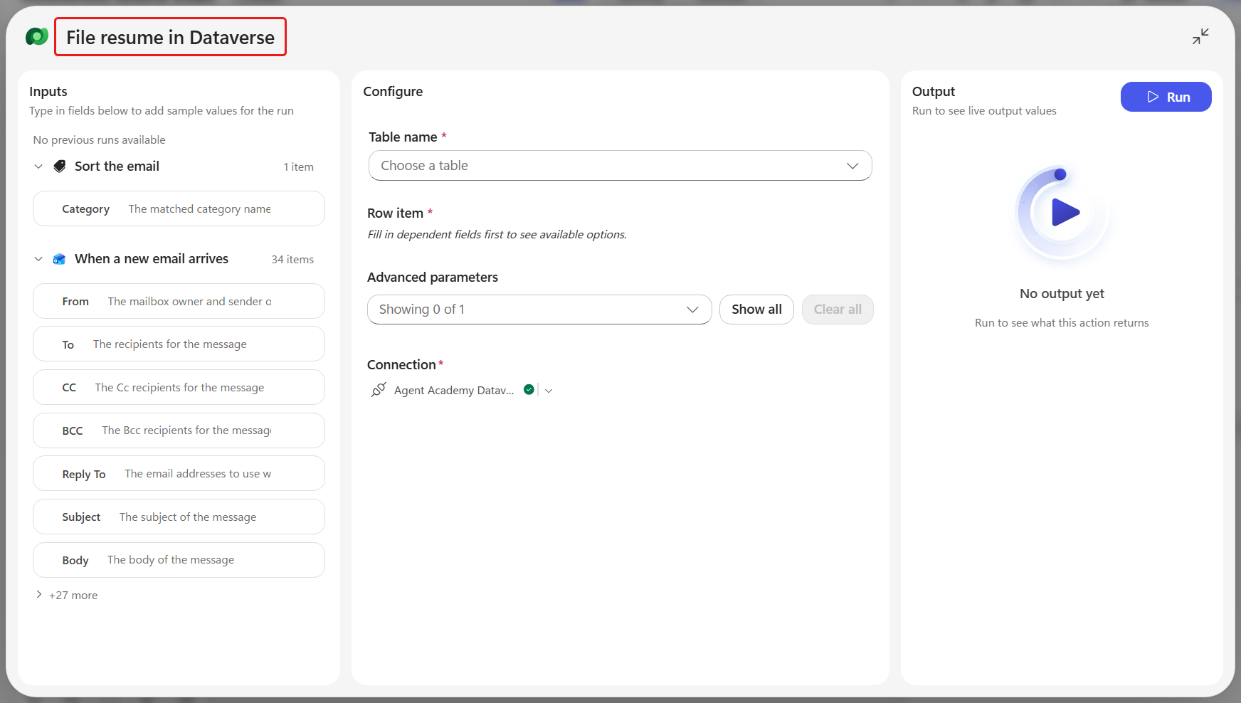 Row action renamed to File resume in Dataverse