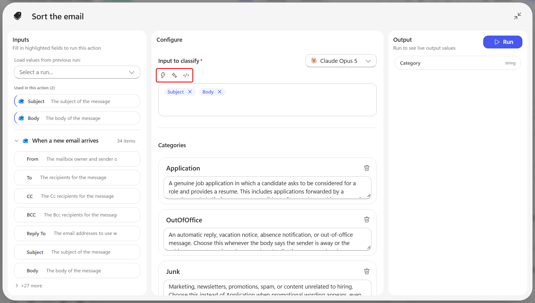 The three field editor buttons above a node field