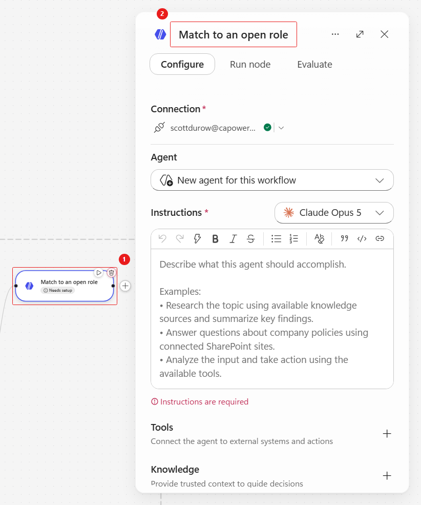 Agent node renamed to Match to an open role