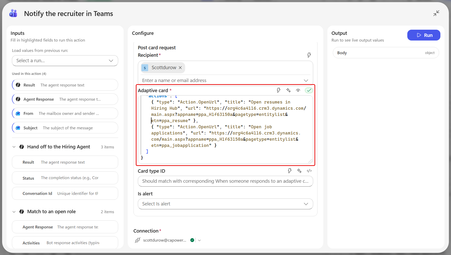 Adaptive Card JSON in expression mode
