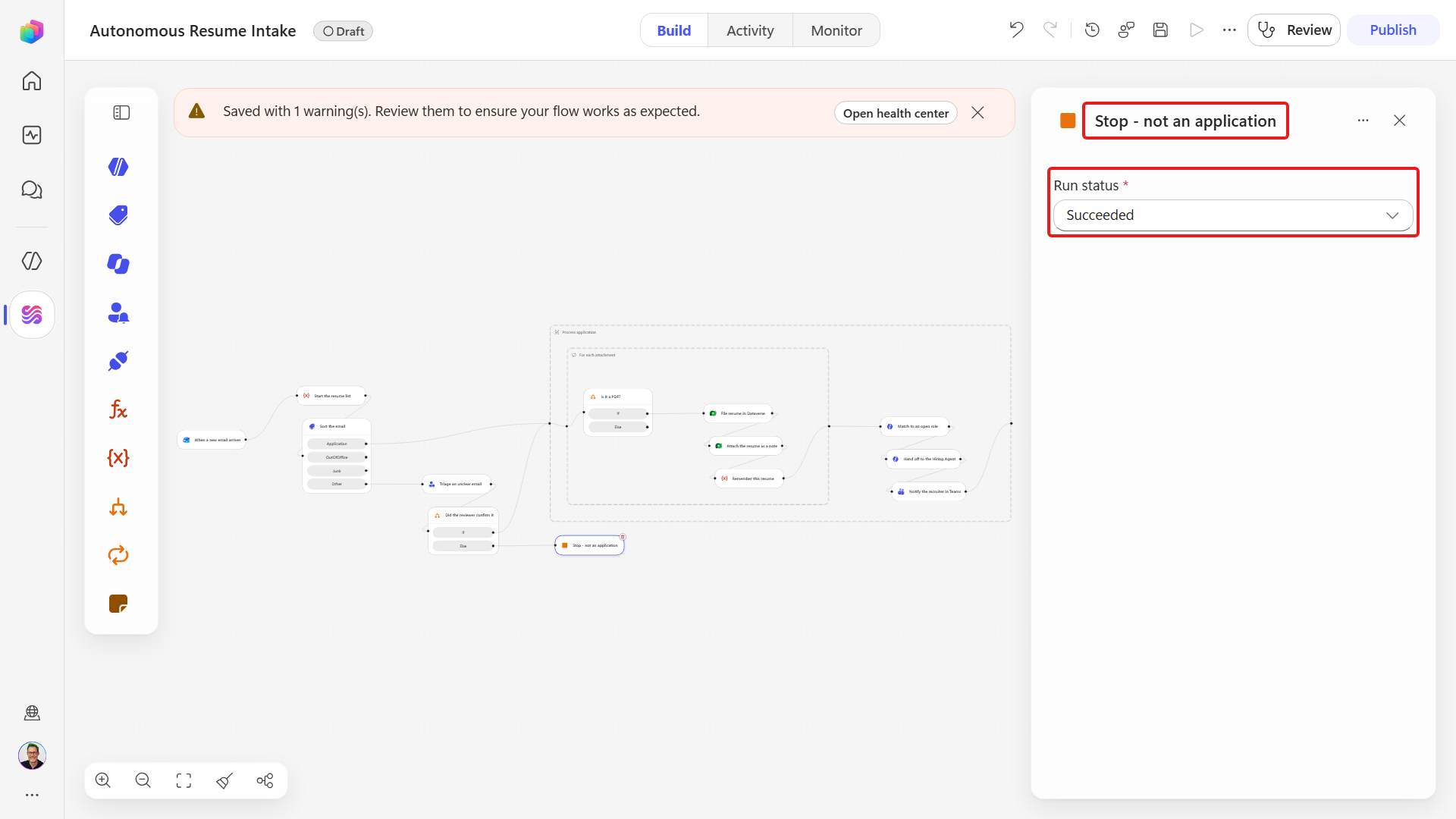 Renamed Stop node and its Succeeded run status