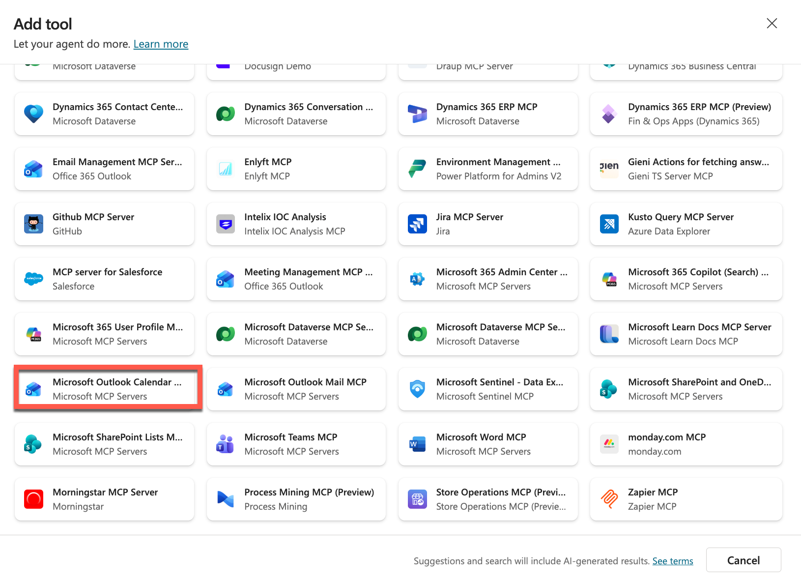 Add Microsoft Outlook Calendar MCP Server
