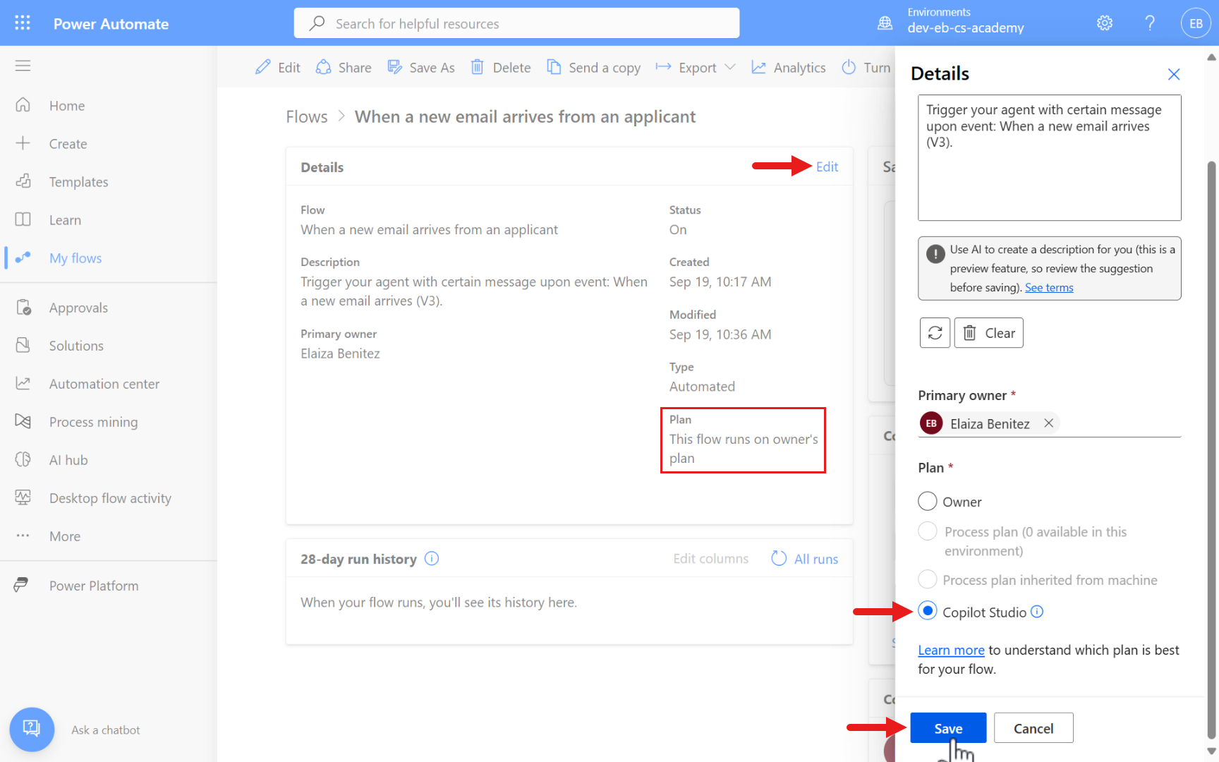 Change Copilot Studio plan