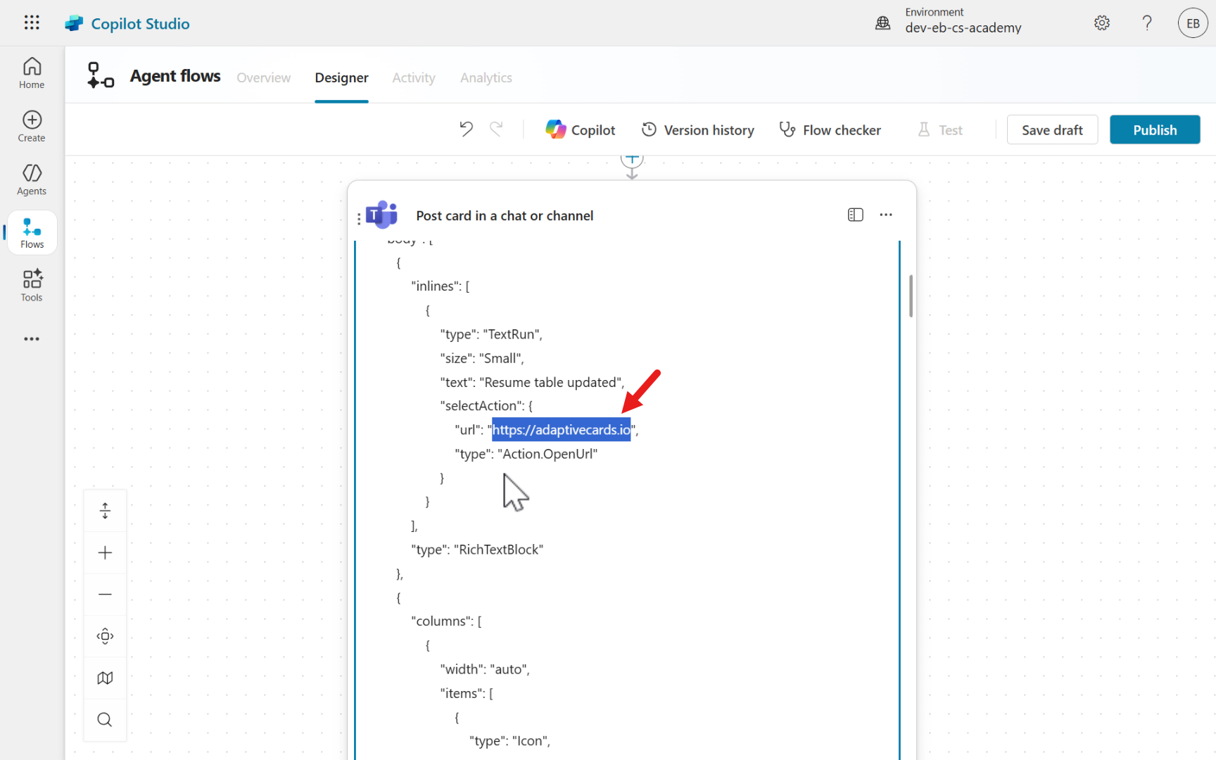 Select URL value