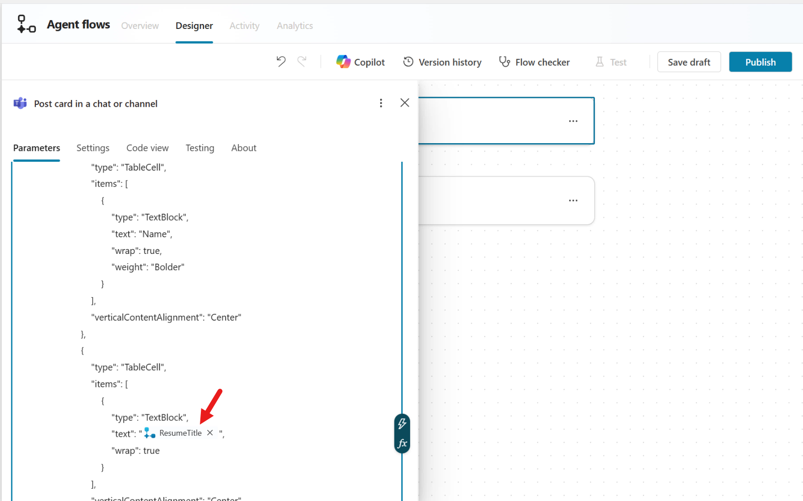 ResumeNumber dynamic content