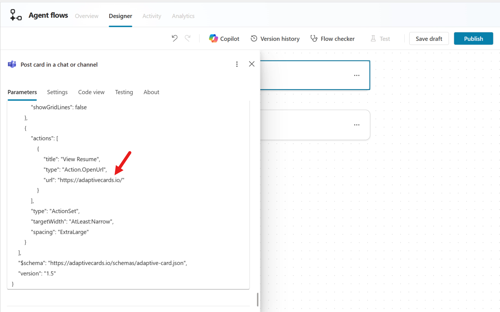 Delete View Resume URL placeholder