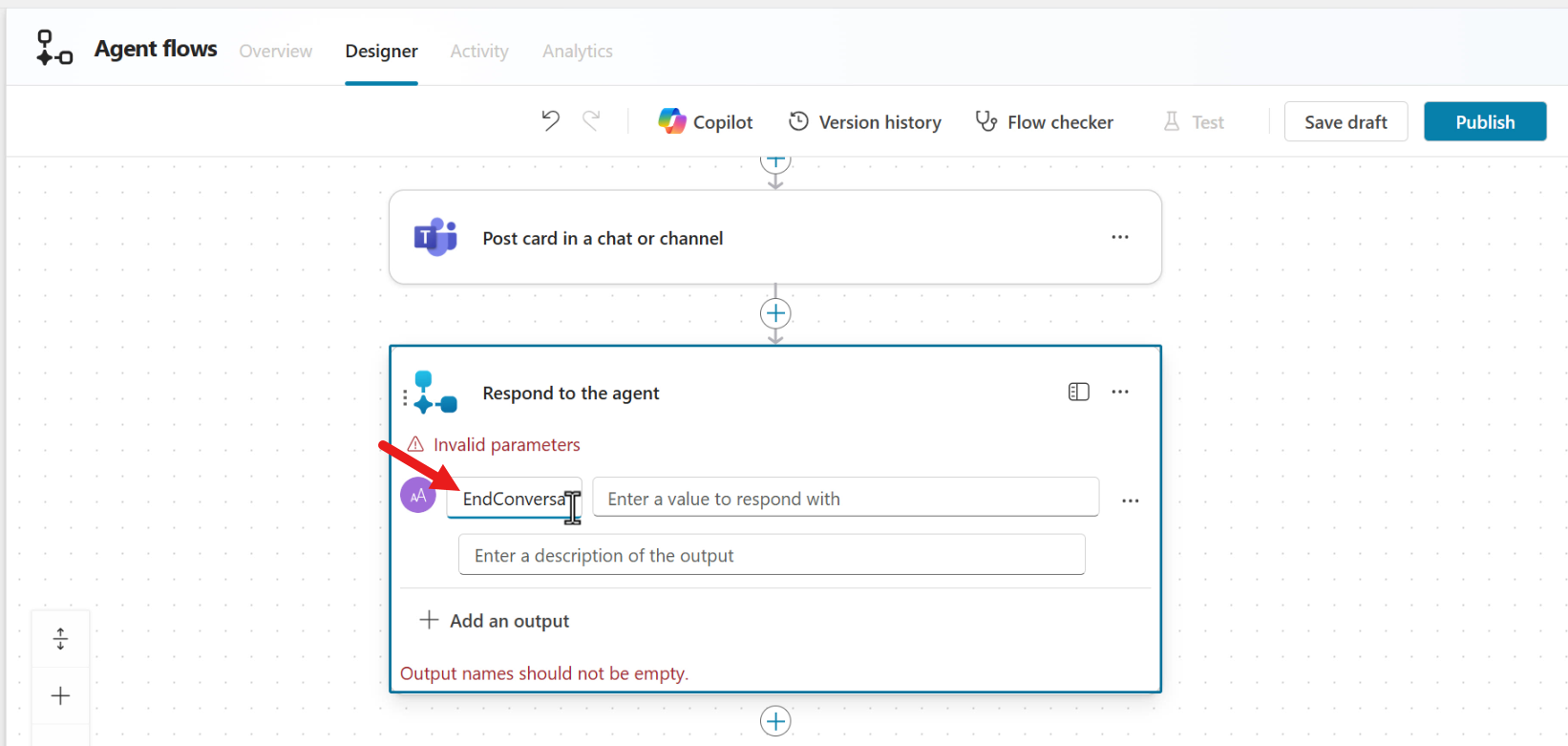 End Conversation Output