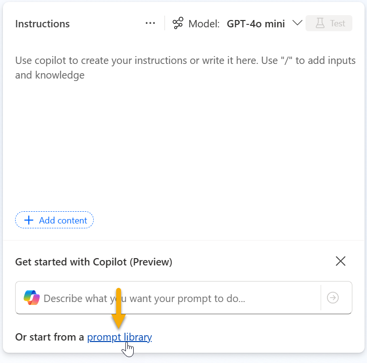 Select prompt template