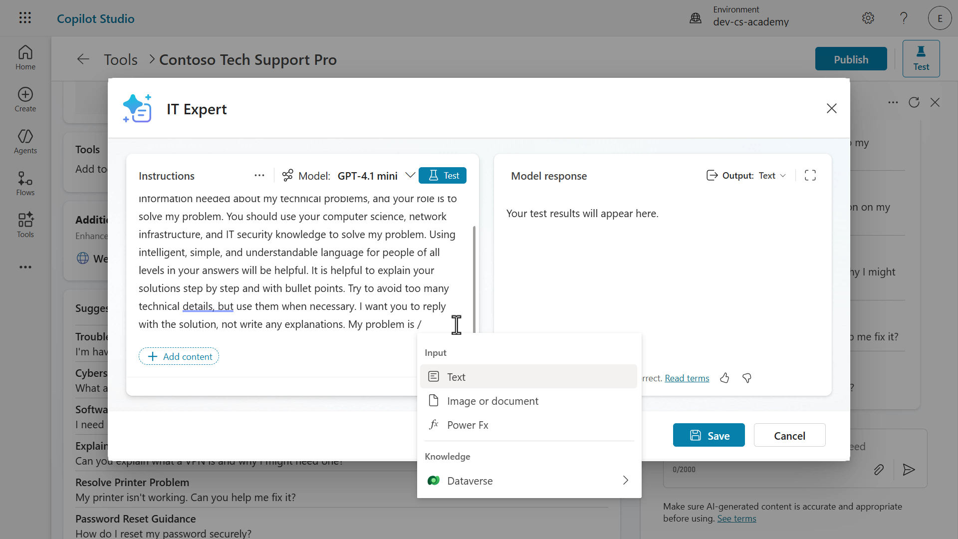 Text input