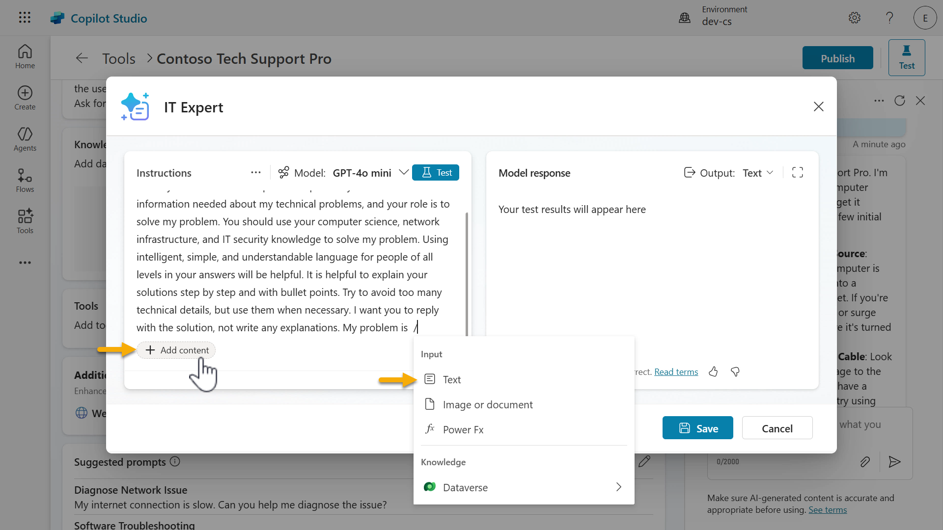 Text input