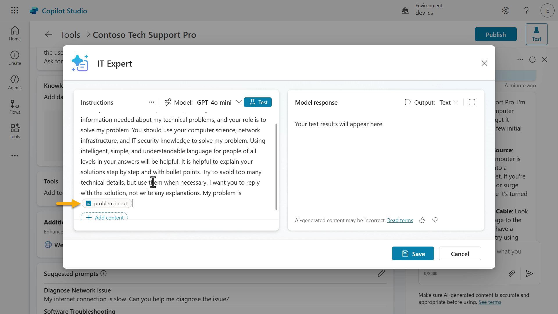 Problem input added