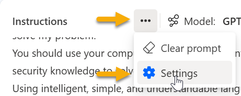 Prompt settings