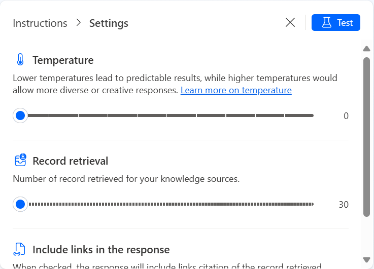 Configure settings