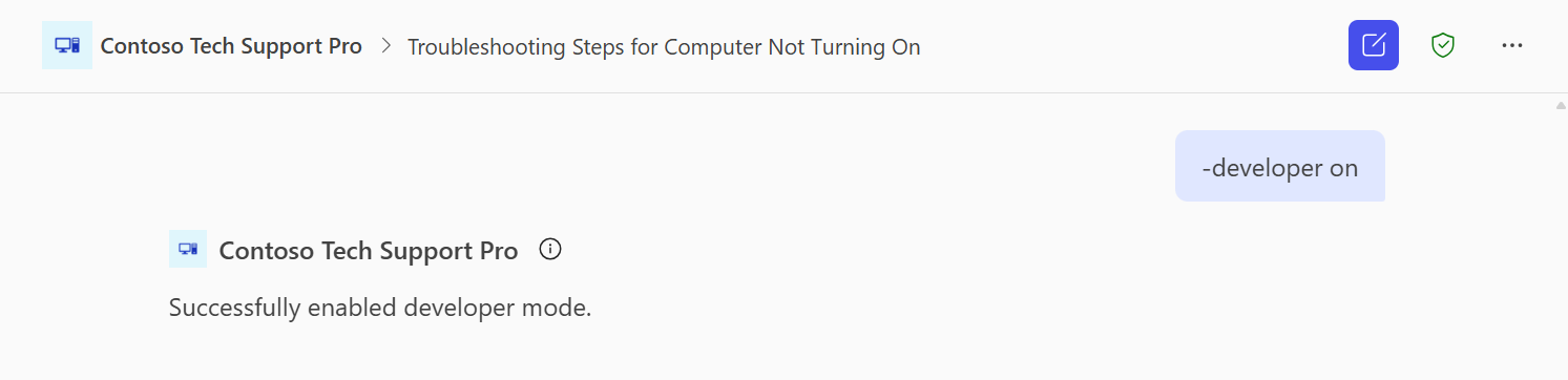 Developer mode enabled